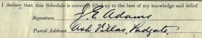 Signature 1911 Census