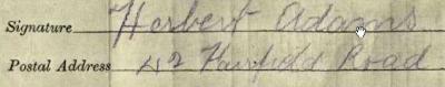 1911 Census signature