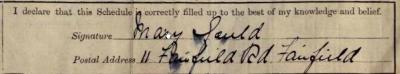 1911 Census Signature