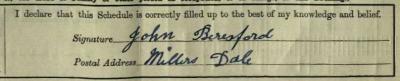 1911 Census Signature