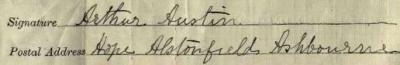 Signature on 1911 Census Return
