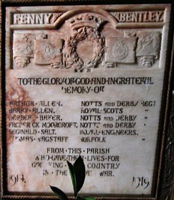 Fenny Bentley War Memorial
