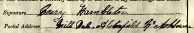 Signature on 1911 Census Return