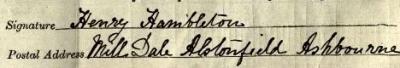 Signature on 1911 Census Return