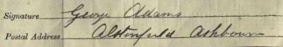 Signature on 1911 Census Return