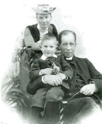 P R Egerton with daughter and grandson