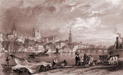 Newcastle from the River Tyne 1832