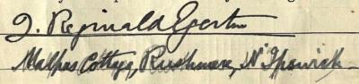 Signature on 1911 Census Return