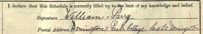 Father's Signature on 1911 Census Return
