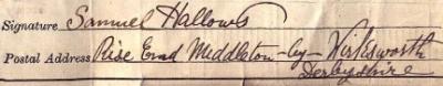 Signature on 1911 Census Return