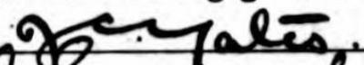 John Carrington Yates 1912 signature