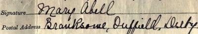 Signature in 1911 Census Return