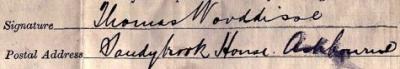 Signature on 1911 Census Return