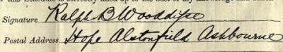 Signature on 1911 Census Return