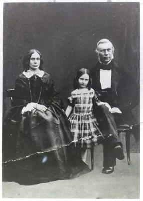William Tomkinson with his wife and stepdaughter