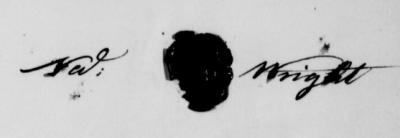 Nathaniel Wright signature 1817