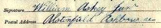 Signature on 1911 Census Return