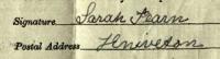 Signature on 1911 Census Return